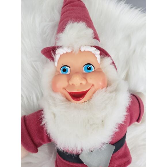 Vintage Animal Fair Welchkins Gnome Plush Doll Elf Kitschy BLUE EYES Retro Decor - Picture 6 of 6